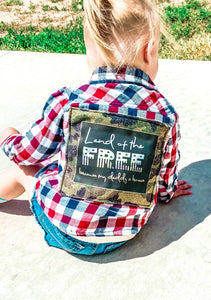 Flashy Flannels ADD ON. Turn your distressed flannel listed on our site into a FLASHY FLANNEL ORDER. ***READ DESCRIPTION***