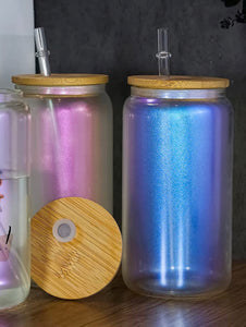 Cute Iridescent Drinking Glasses 16oz