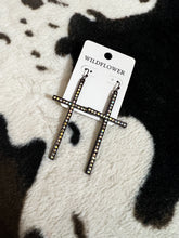 Load image into Gallery viewer, Rhinestone Cross Earrings
