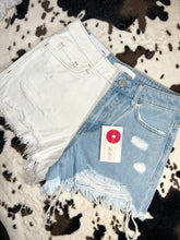 Load image into Gallery viewer, Rebecca Color Block Denim Shorts
